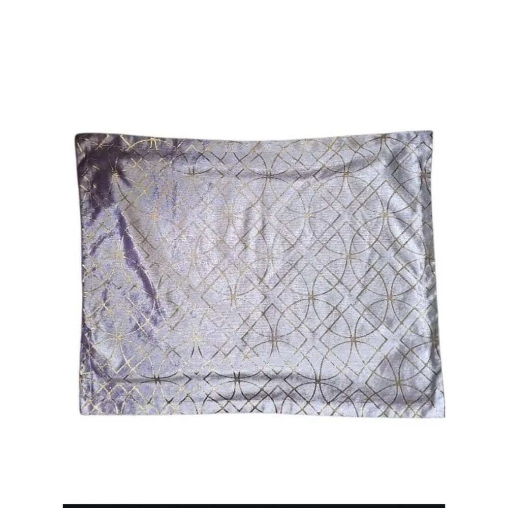 Madison Park Velvet Pillow Shams Set 2 Lavender Gold 20x26 Glam Geometric